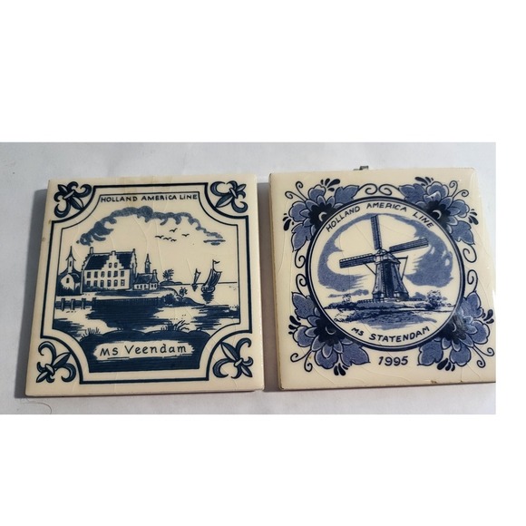 Holland America Line Cruise Ship Tiles MS Veendam & Statendam 1995 - Picture 5 of 8